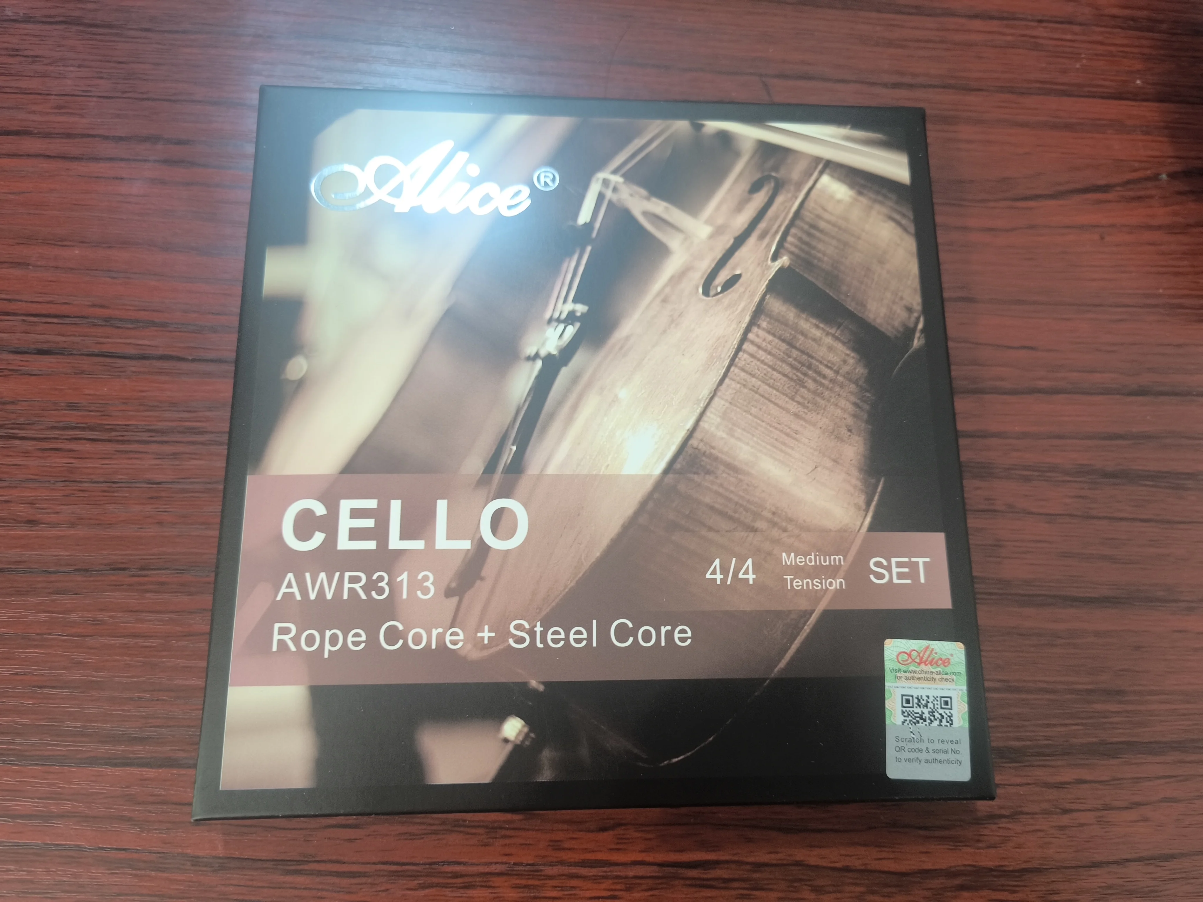 

Alice Original 4/4 CELLO Strings AWR313 High-Carbon Steel Core and Steel Rope Core Ni-Cr Winding Middle Tension