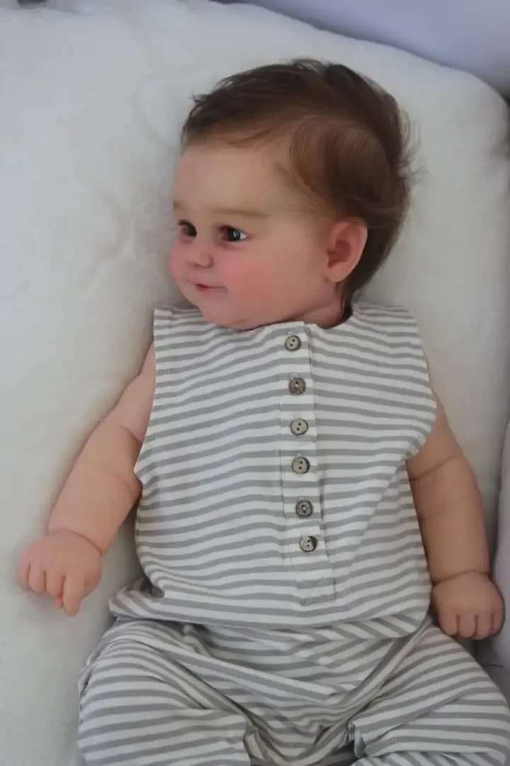 NPK 24inch Maddie Reborn Toddler Popular Cute Newborn Doll with hand-root hair Soft Cuddle Body High Quality Doll