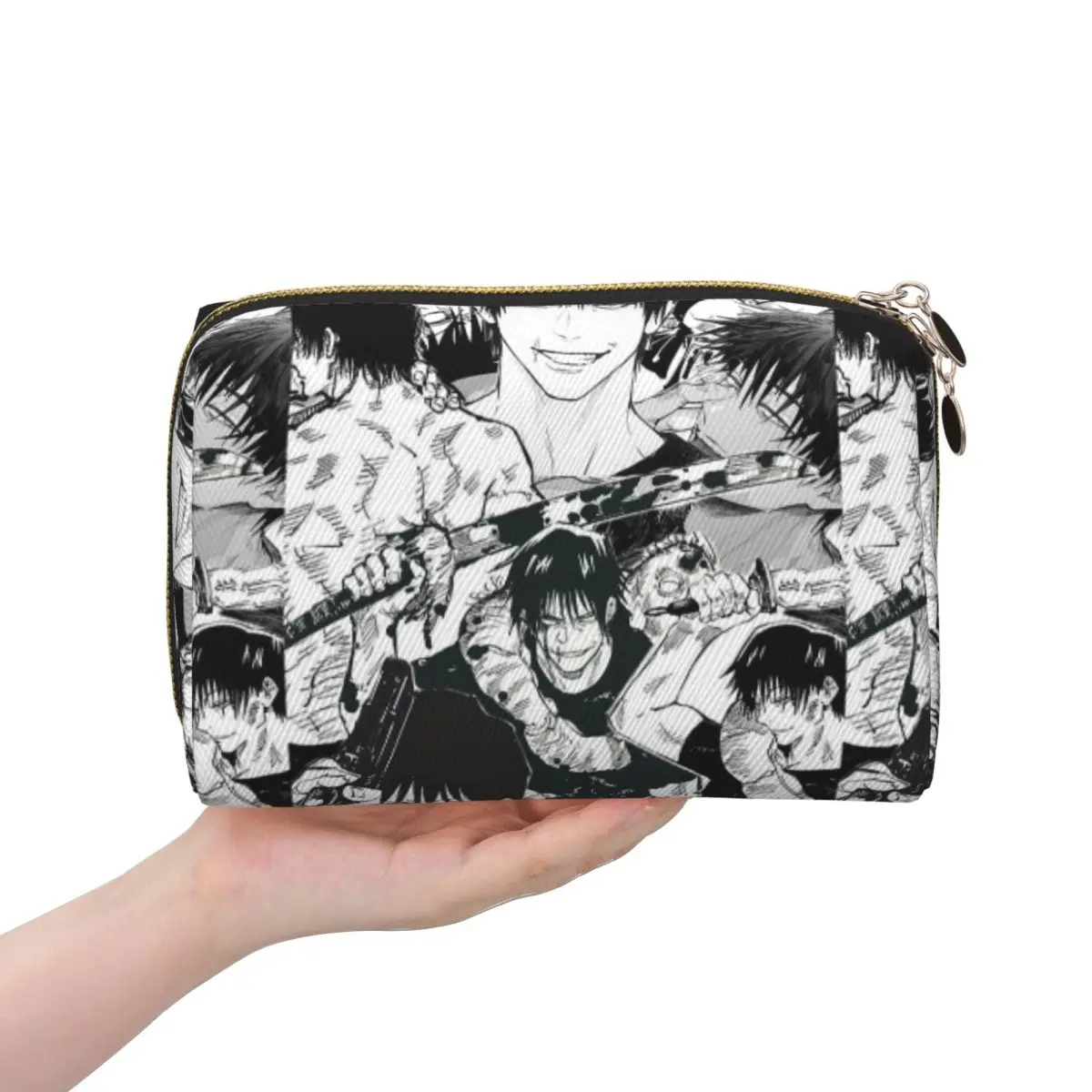 T-Toji Fushiguros Manga Knife Women Cosmetic Bag Travel Makeup Organizer Pouch Toiletry Storage Dopp Kit Box