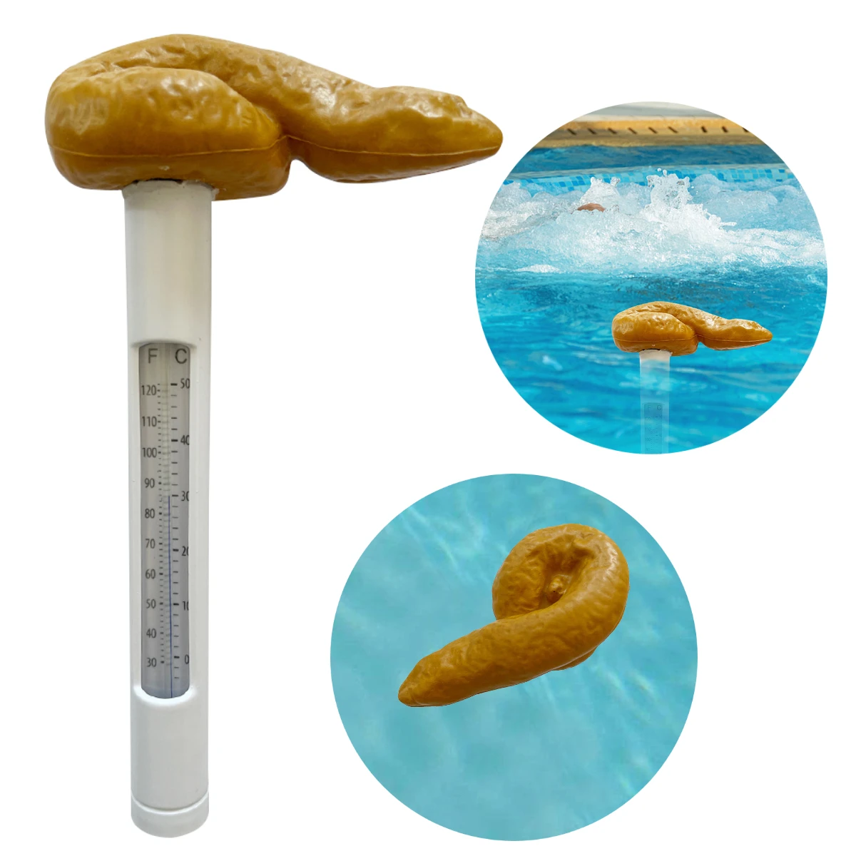 Schwimmen Pools Thermometer Schwimm Poop Streich Wasser Thermometer Lustige Whirlpool SPA Wasser Temperatur Tester Mess Meter Werkzeug