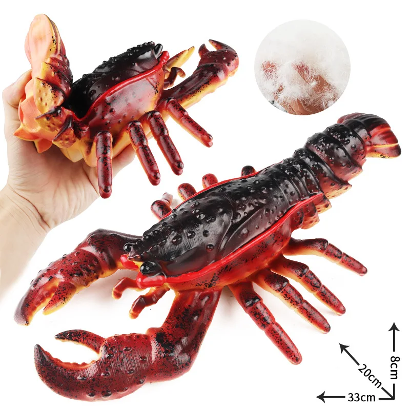 

Simulated Soft Rubber Australian Large Lobster Model Toy Marine Animal Children Decompression Gift