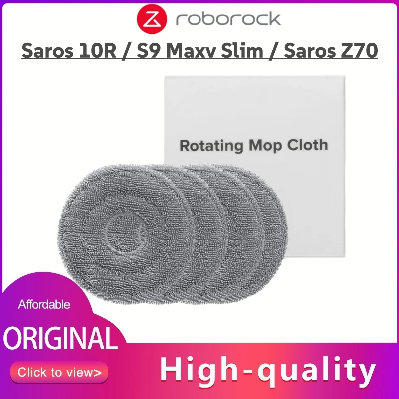 Оригинальные аксессуары для швабры Roborock Saros 10R для Roborock S9 MaxV Slim/ Saros Z70, тряпка для робота-пылесоса, запасные части