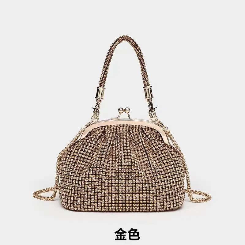 

2026 New Fashion Package Diamond Fringed Handbag Alloy Rhinestone All-match Dinner Bag Versatile Youth Women Pack