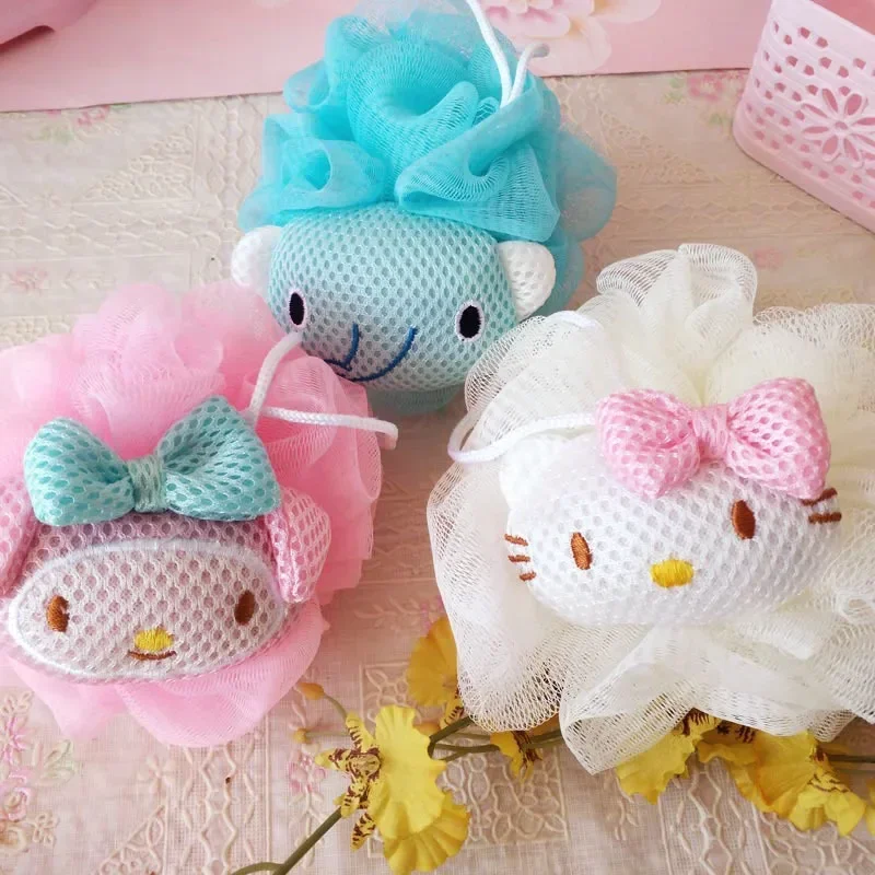 

Sanrio Cartoon Bath Ball Hello Kitty My Melody Girl Bath Home Kawaii Color Bath Ball Soft No Harm To Skin Cute Girly Heart