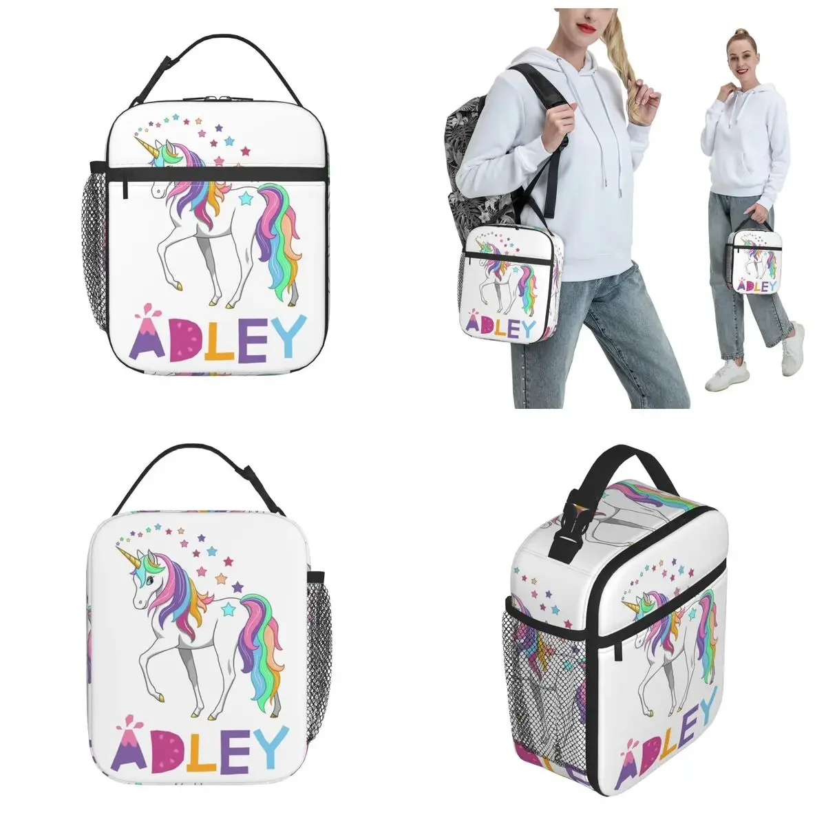 Kawai Girl A pour Adley licornes Merch sac fourre-tout isolé pour pique-nique stockage boîtes alimentaires Portable refroidisseur thermique boîtes à déjeuner