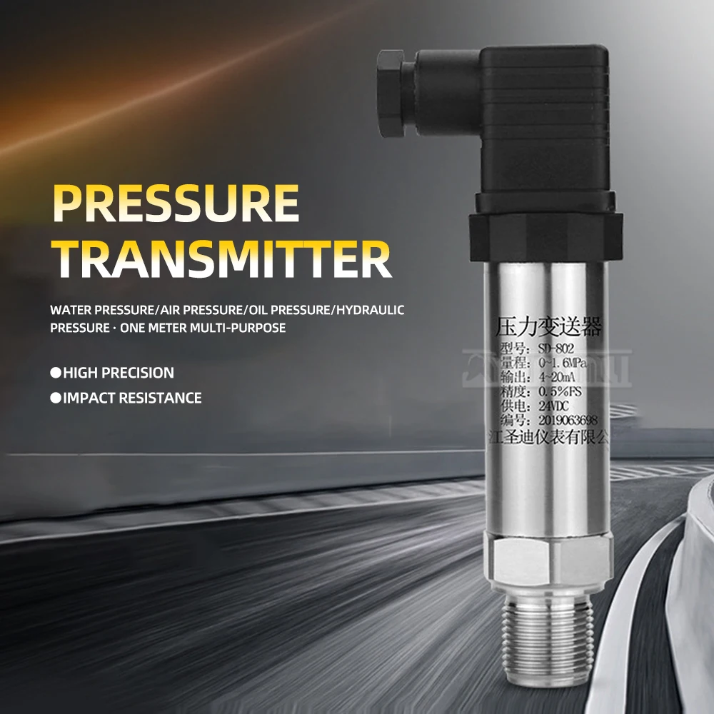 

SD-802 Industrial Pressure Sensor Diffusion Silicon Pressure Transmitter Stainless steel for Gas and liquid