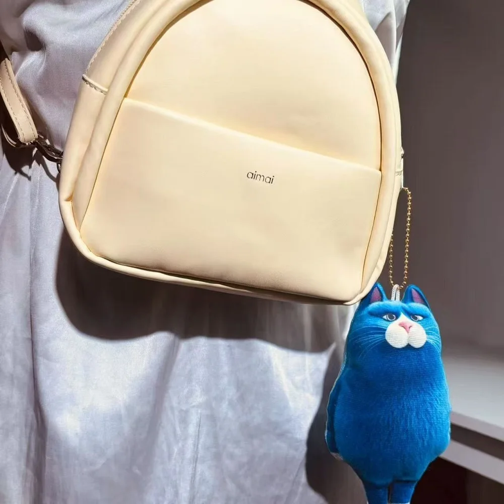 Schattige Chloe blauwe kat pluche sleutelhanger tas charme cartoon dier pop hanger zachte knuffel tas accessoire cadeau voor vrouwen meisjes jongen