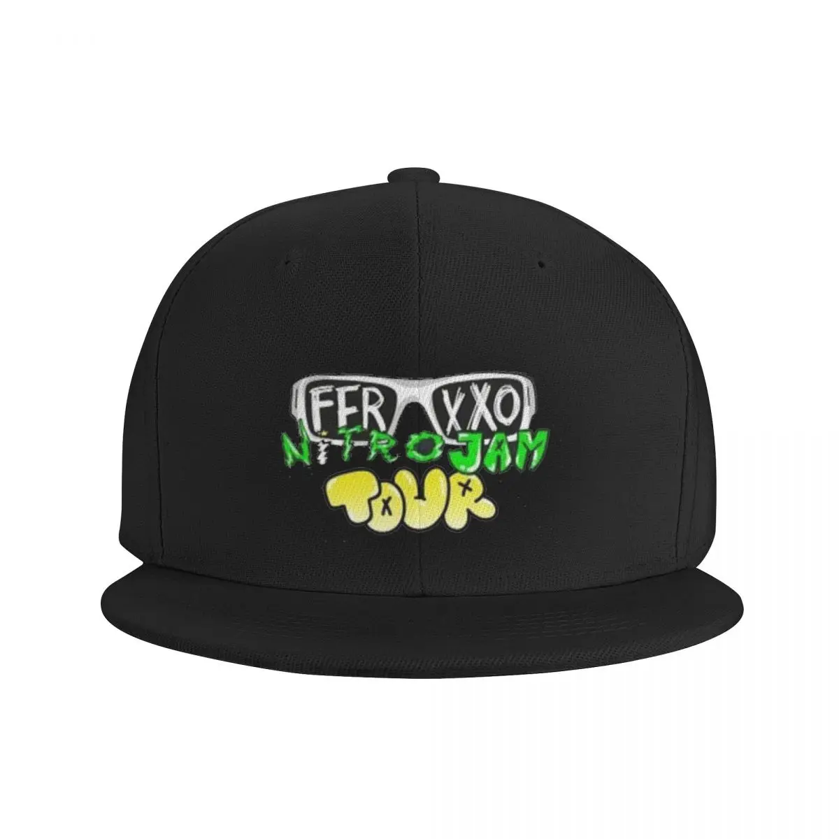 Feid Ferxxo Nitro Jam Tour Baseball Caps, Unisex 90s Rared Snap Backpack Hat, Hip Hop Flat Cap, 03