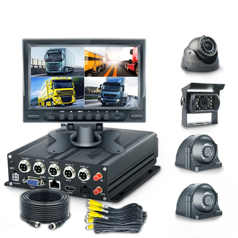 

360 Degree Car Security CCTV 4CH SD Card Mobile DVR GPS Tracking Bus Car Ai Mdvr Mobile 4g Gps Truck Surveillance Camera System