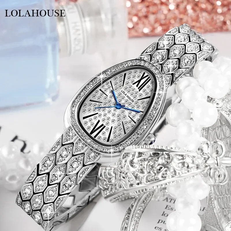 Luxury Serpentine Watch Women's Unique Diamond Design Fashion Timepiece Women's Quartz Watch