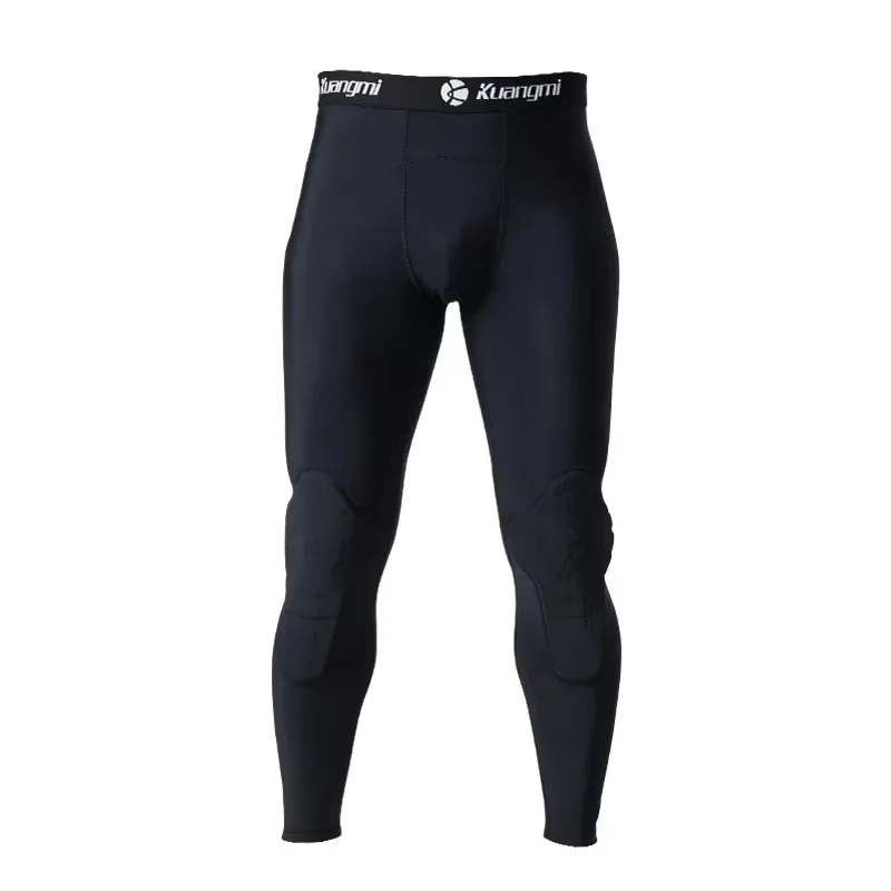 Kuangmi Men Training Tight Legging Compression Pants Running Sports Quick Dry Trousers Gym Fitness Jogging Pant