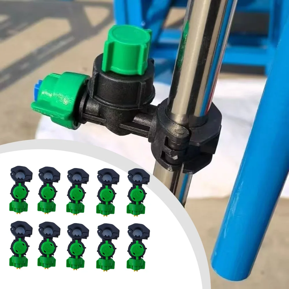 10pcs Agricultural Sprayer Nozzles For Tractors For 22mm Steel Pipes 9.8mm Orifice Fine Atomizing Fan Spray
