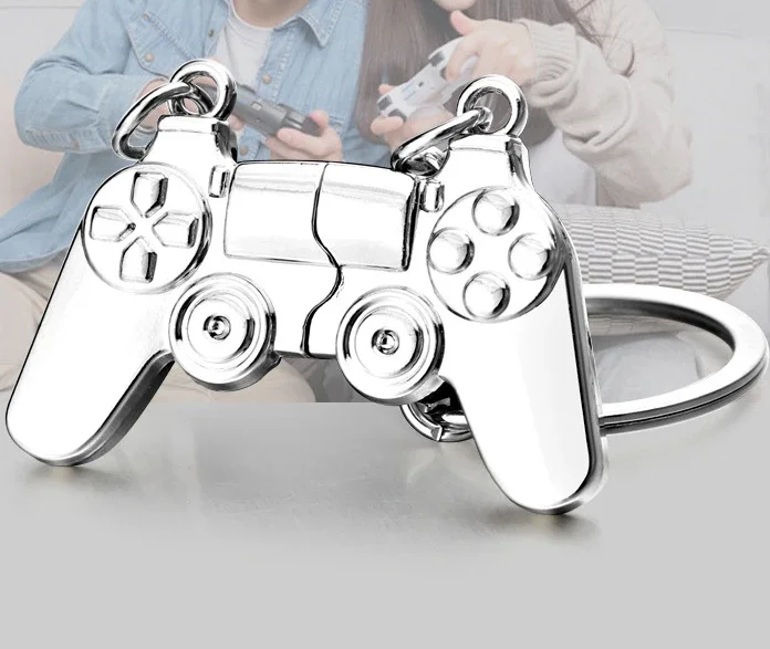 Hot Game Machine Keychain Keyring Gamepad Boyfriend Joystick Key Chain PS4 Game Console Keychains Bag Car Hanging Key Ring