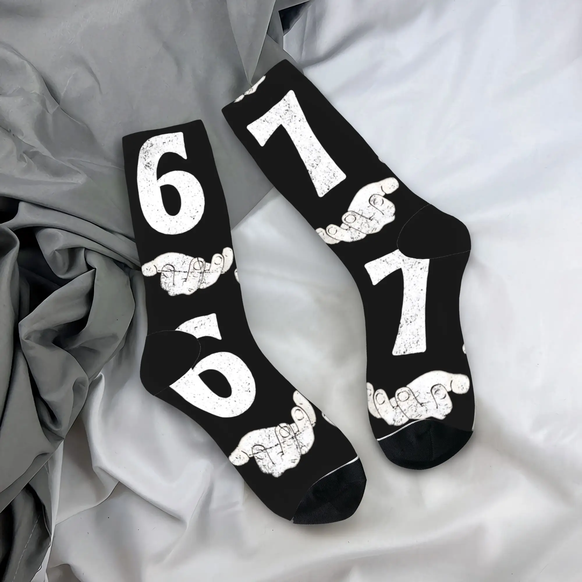 Kaos Kaki Lucu 67 Meme Dengan Motif Tangan, Stoking Korea, Kaos Kaki Dewasa Pria, Kaos Kaki Outdoor Bernapas, Desain Musim Semi, Kaos Kaki Anti Selip