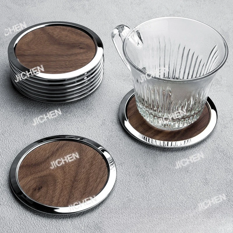 

Подставка из черного ореха, деревянный держатель для чайной чашки, стеклянный коврик для чашки, подставка из черного ореха, теплоизоляция для дома