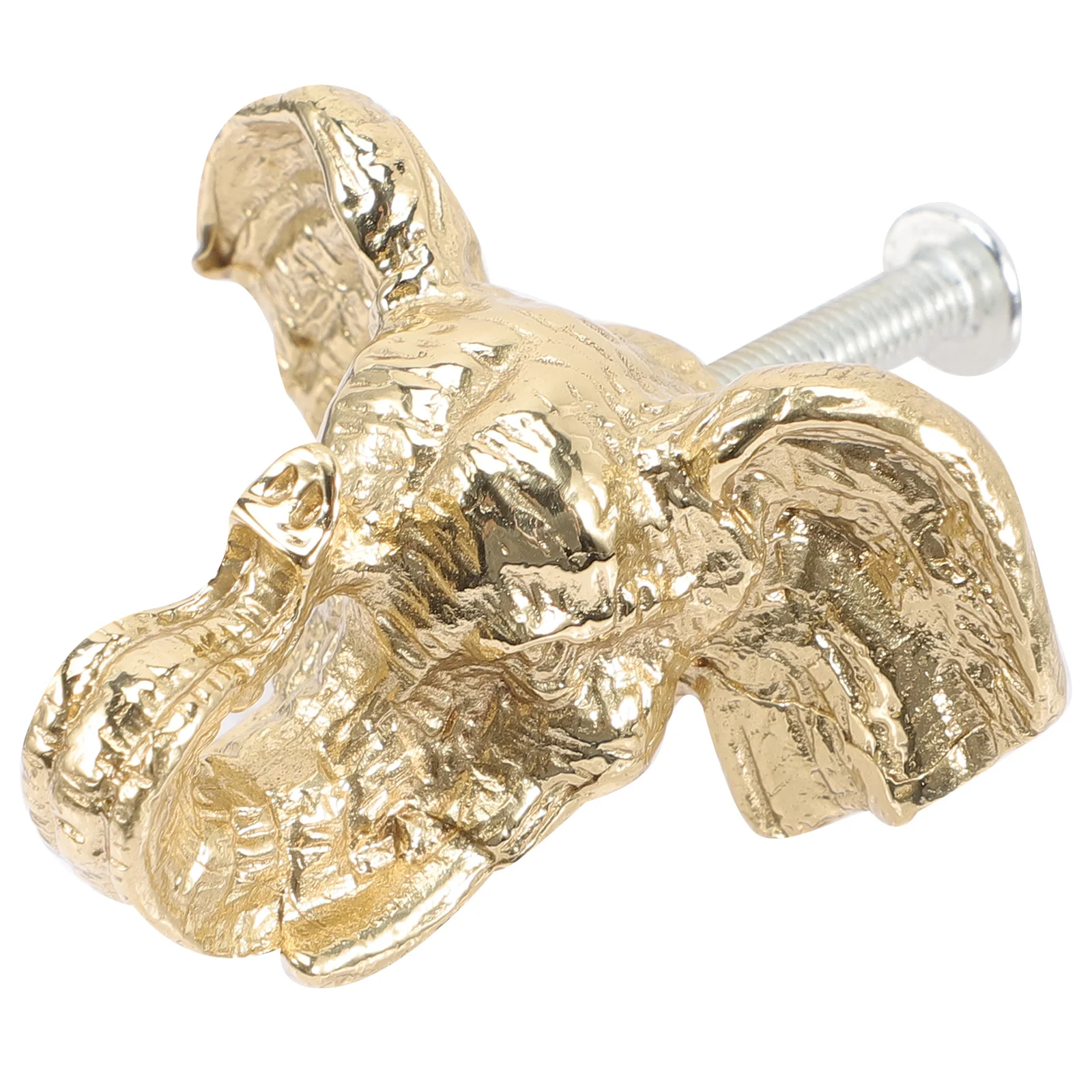 

Brass Elephant Head Holds Hand Kitchen Cabinets Drawer Knobs Handle Door for Drawers Doorknob Animal Cupboard Cute Handles
