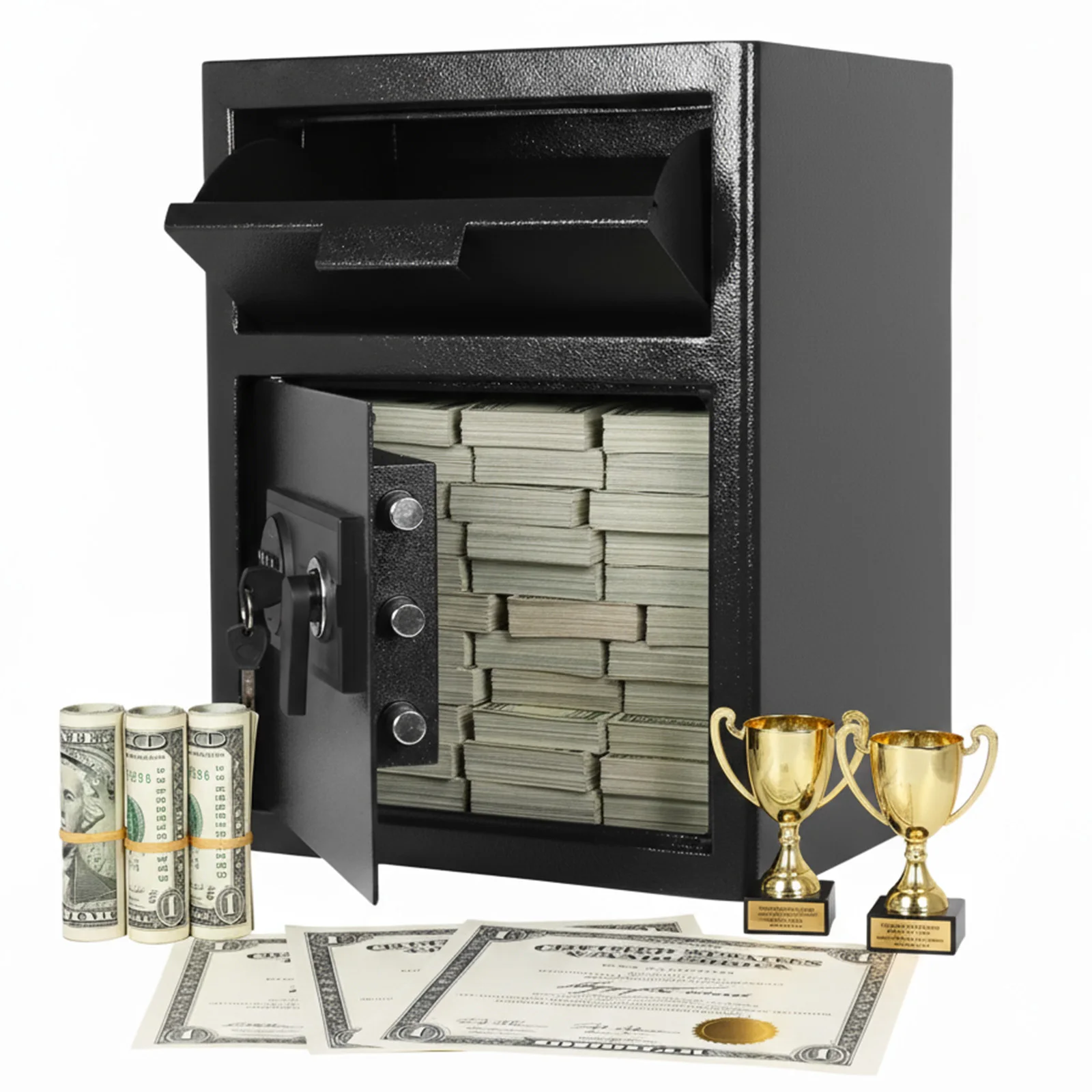 Tastiera digitale sicura per affari pesanti e slot per monete Cassetta di sicurezza per deposito con slot per monete Cassetta di sicurezza antifurto per hotel Home Office