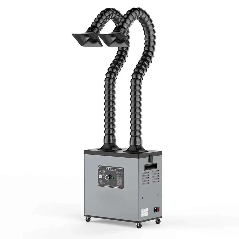 Extrator de fumaça de soldagem com filtro de combustão industrial