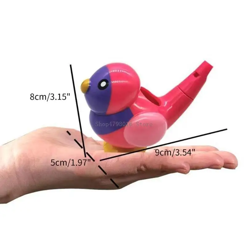 Colorful Bird Bath Toy for Kids Fun Musical Toy for Training Mouth Muscles&Sound Perception Festival Party Toy