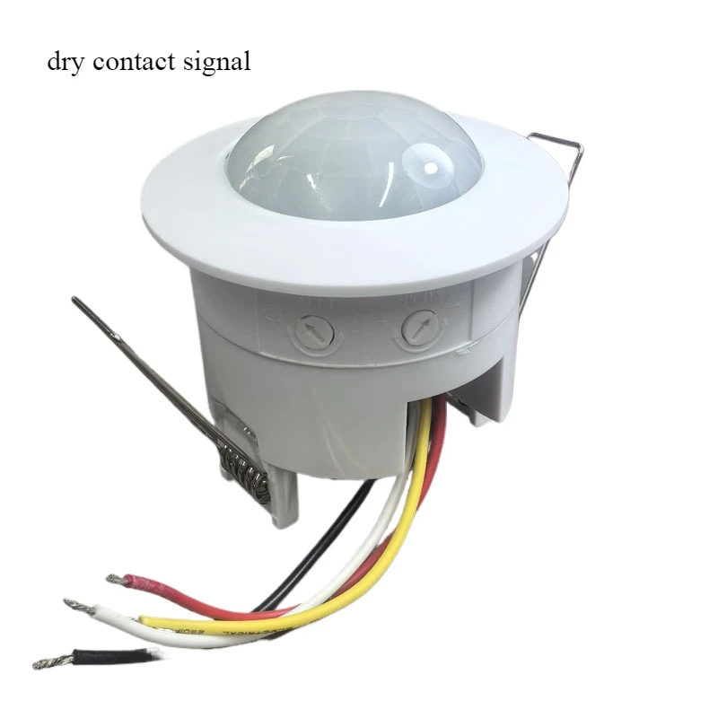 12V-24V Embedded Infrared Human Body Sensor Switch Dry Contact Signal Garage Aisle Lamp Dimmable Light Sensitive