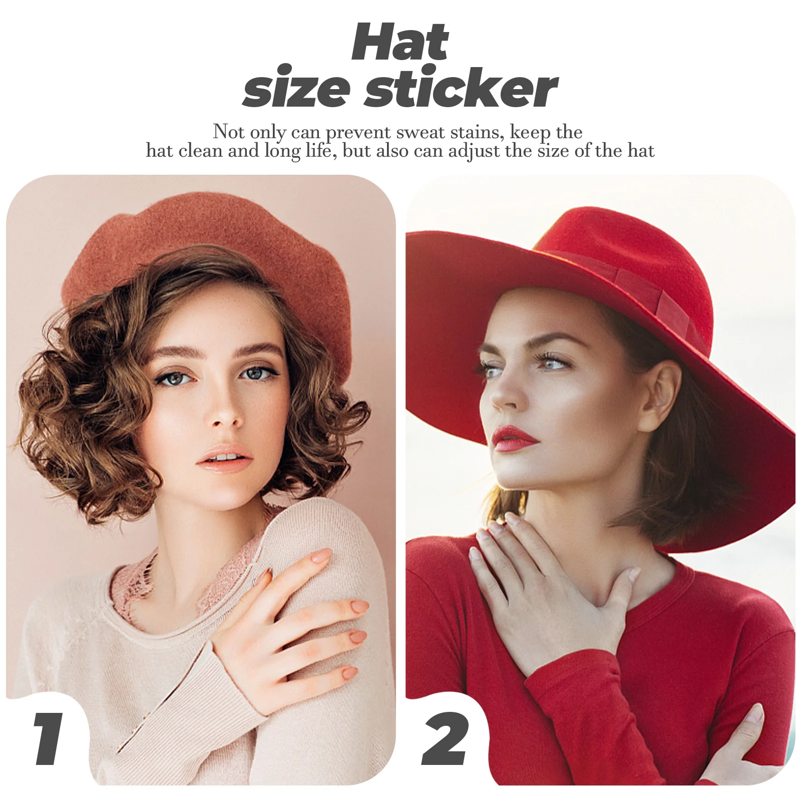 

30pcs Hat Sweat Liner Pad Cap Size Strips Tape Adjustable For Baseball Caps Fedoras Cowboy Hats Hat Accessories