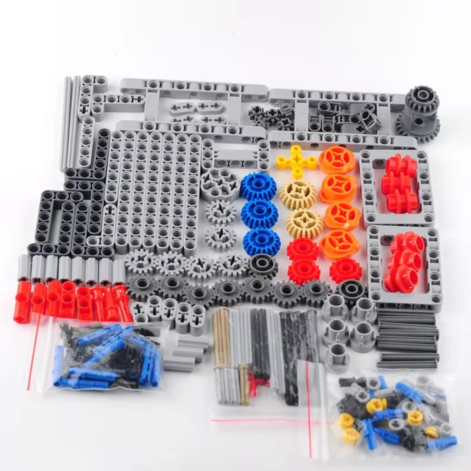 علبة تروس متتابعة ذات 4 سرعات مع ناقل حركة عكسي DIY STEM مجموعة مكعبات البناء التعليمية AA تعمل بالبطارية