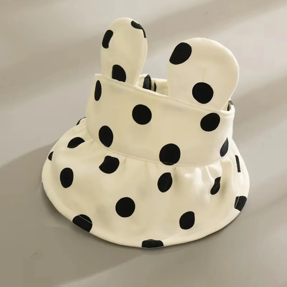 

New Bunny Ears Dot Baby Hats Cute Little Bear Outdoor Toddle UV Sunhat Travel Accessorie Adjustable Cap Sun Cap Girls Boys