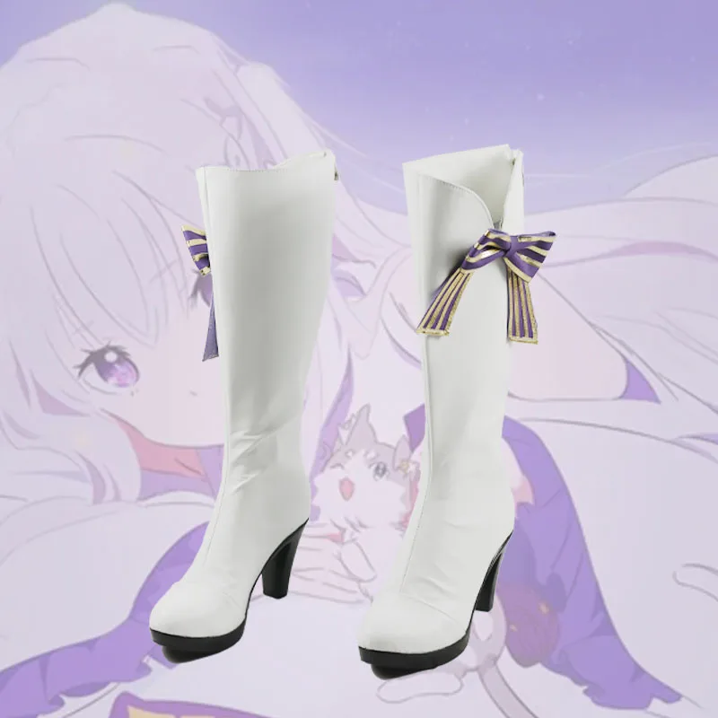 Zapatos de Cosplay Emilia Anime Re ZERO Starting Life in Another World botas Carnaval de Halloween para mujeres