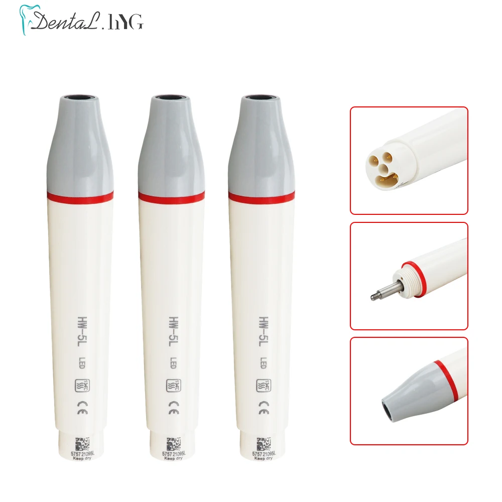 Dental Ultrasonic Piezo Scaler Handpiece HW-3H LED Fit for SATELEC DTE WOODPECKER EMS VRN Dental Ultrasonic Scalers Get 1pc Tips