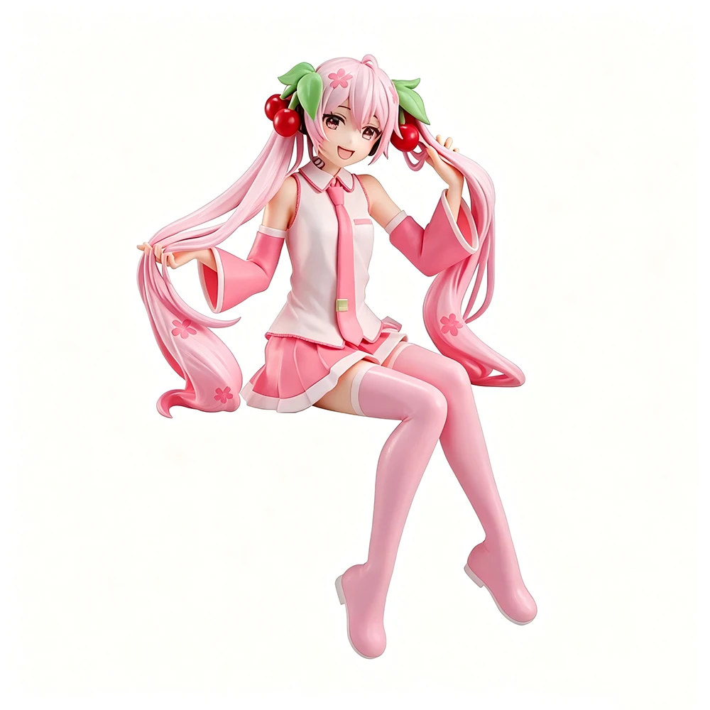 10cm Hatsune Miku Sakura Mirai Anime Figure Noodle Stopper Figure Action Figure PVC Model Gift Doll Ornaments Toys Gifts