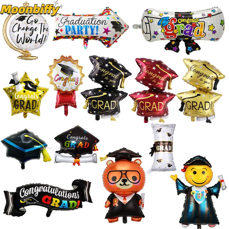 Graduation Party Balloon Owl Helium Globe Foil Balloon Congrats Grad School Celebrations 2024 Party Decorations Globos Ballons