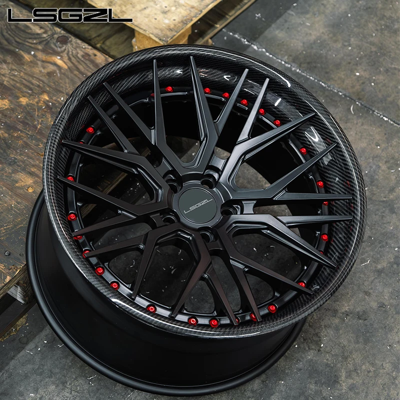 Custom OEM Deep Dish Car Carbon Fiber Wheel for Adui Urus C8 Wheel Rim 18 19 21 20 22 Inch Forged Alloy 5x127 5x120 5x114.3