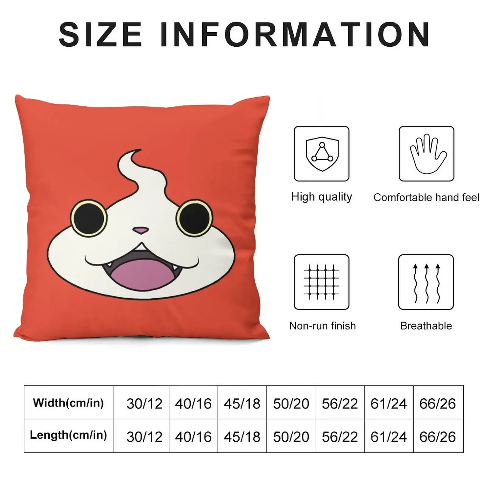 Yo-kai Watch: Jibanyan Throw Pillow pillows decor home Embroidered Cushion Cover pillow