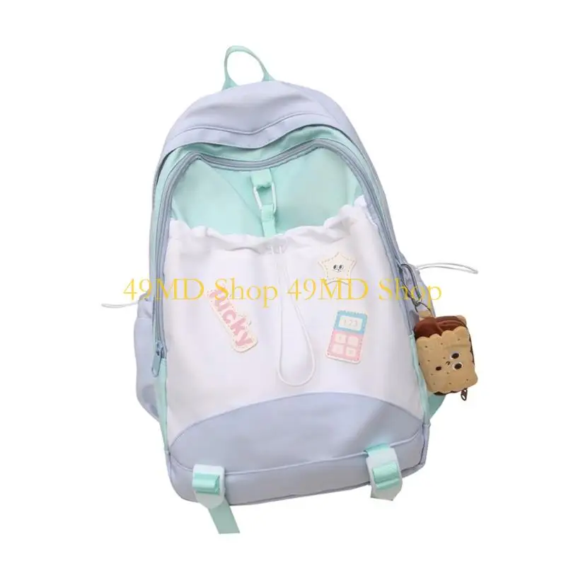 

49MD Aesthetic Backpack Travel Rucksack Book Bag Korean Styles Backpack for Teens
