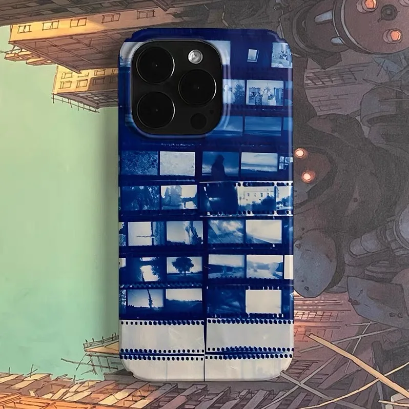 

Blue Sentient Beings in Various Forms of Art Phone Case for IPHONE 17Air 16E 15PROMAX 14 Plus 13 12 MINI 11 Acrylic Phone Cover