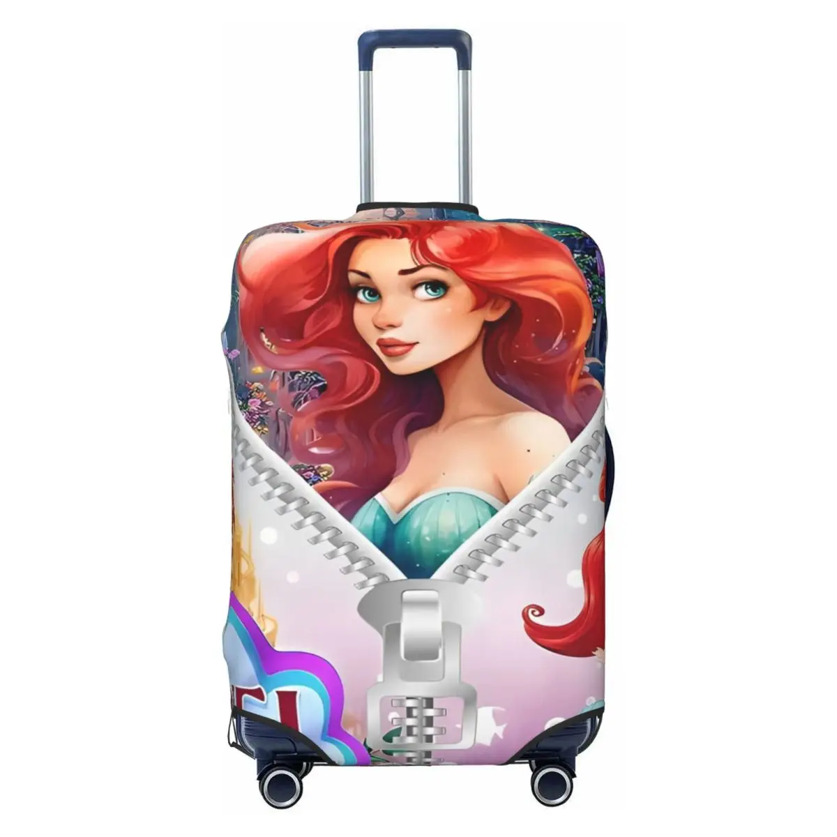 

Cute Cartoon Princess Printed Suitcase Cover Cruise Trip Protection Flight Fun Luggage Accesories