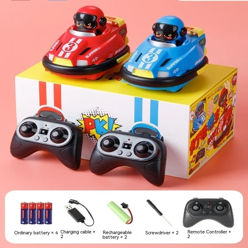 2024 Hot Stock Rc Bumper Car Toy 2.4g  Pop-Up Doll Crash Bounce Ejection Light Children'S Remote Control Toys Gift For Parenting