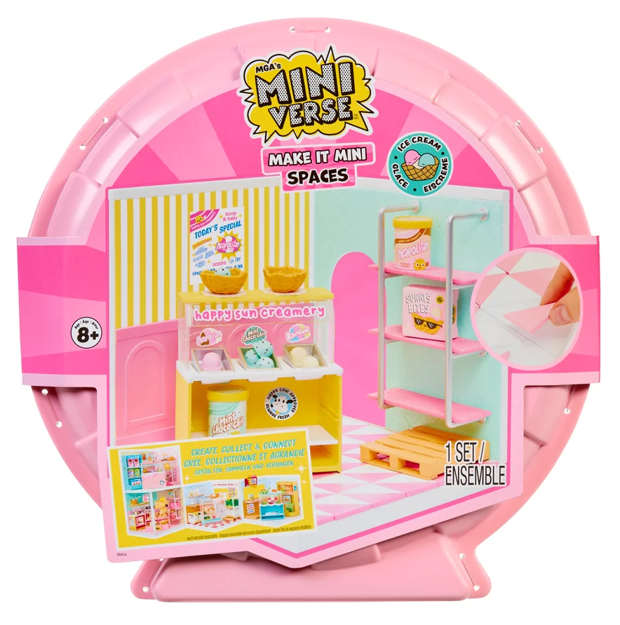 Mga Miniverse Make It Mini Spaces Series caja ciega helado Pizza escena en miniatura niños juguete para jugar a las casitas decoración regalo de cumpleaños