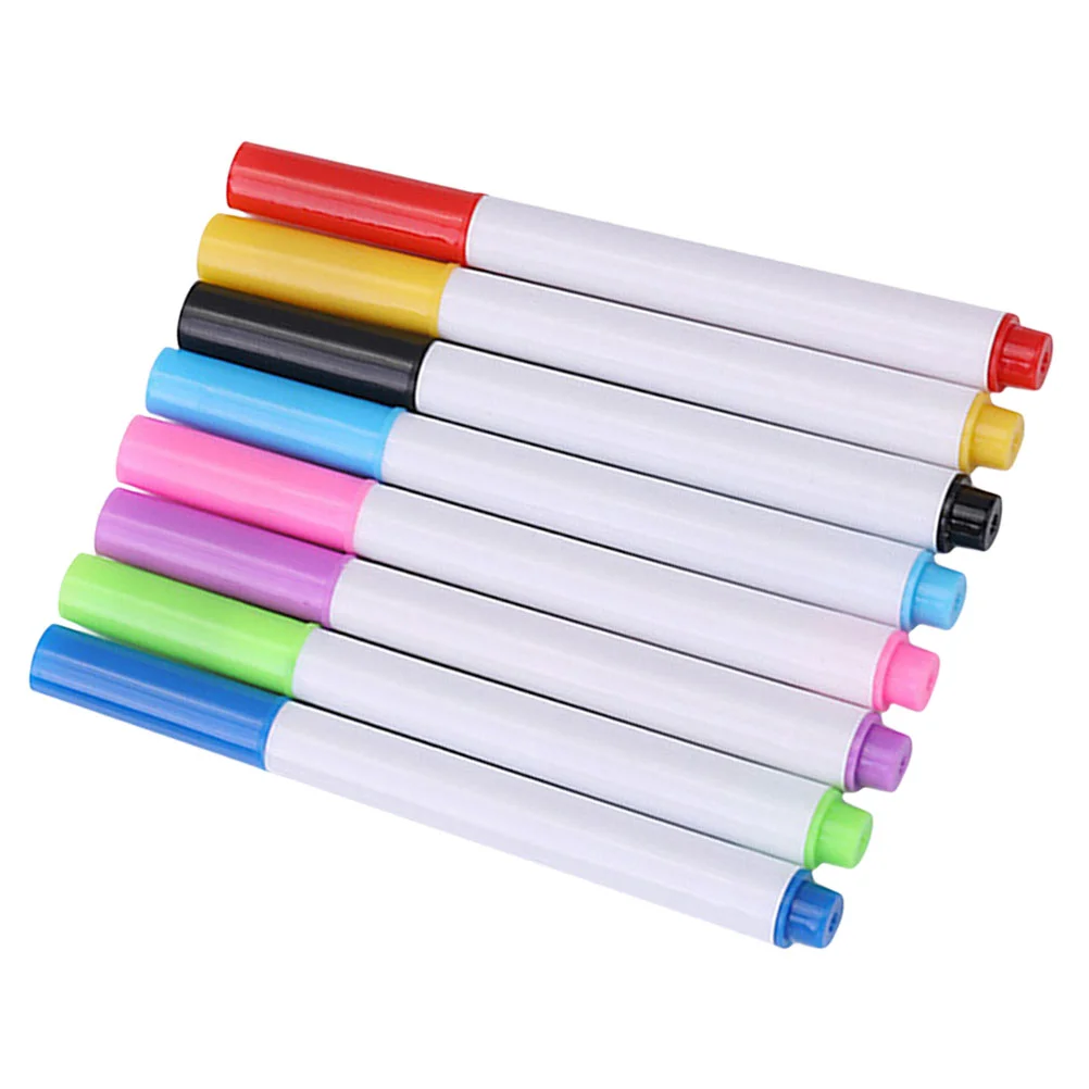 8 Pcs Whiteboard Erasable Marker Child Permanent Pens Plastic Dry Erase Markers