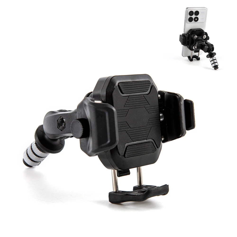 

Мотоциклетное крепление для мобильного телефона, подставка для мотоциклетной вилки, держатель для телефона с гасивателем вибрации и высокоскоростным безопасным замком, защита от кражи