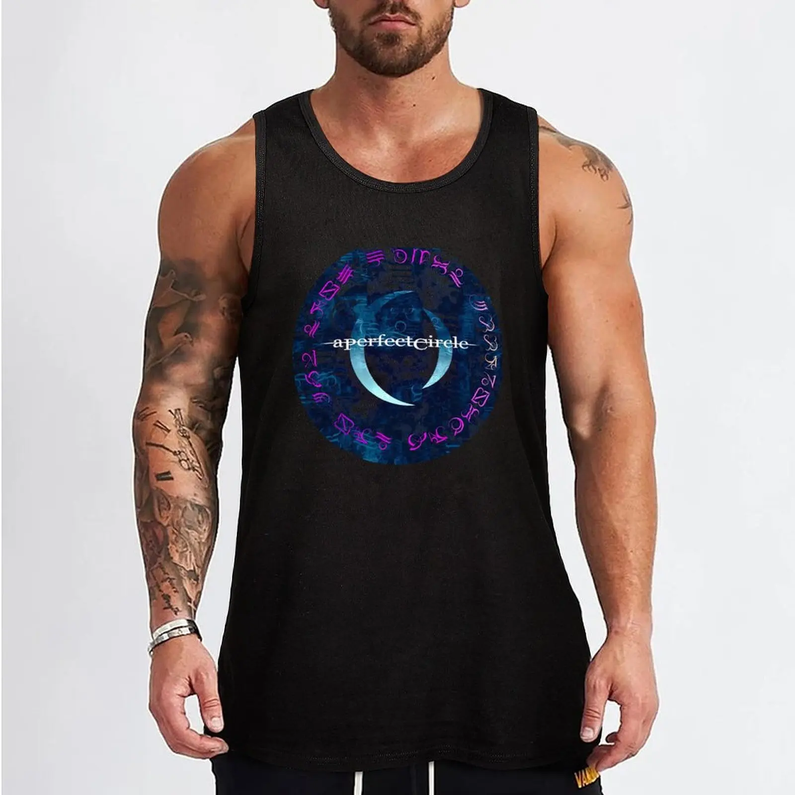 Perfect Circle Tank Top męska koszulka na siłownię męska koszulka do kulturystyki akcesoria gimnastyczne męskie