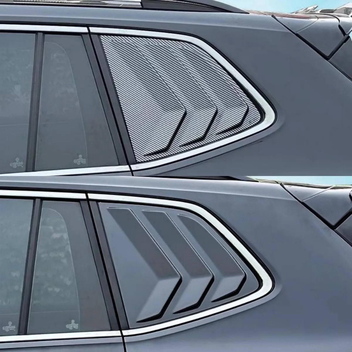 Body Kit Heckjalousie Autofensterblende für Volkswagen Tiguan L 2017–2024, modifiziertes Autozubehör