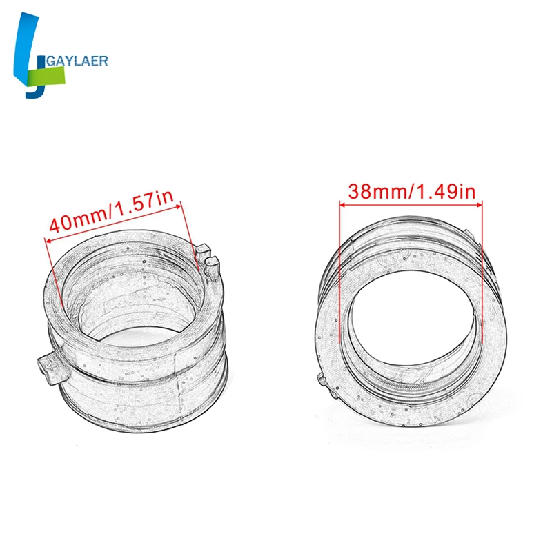 2PCS Motorcycle Carburetor Interface Manifold Adapter For Honda Steed 400 VRX400T NC33 VT600C VLX NV600 Shadow 600