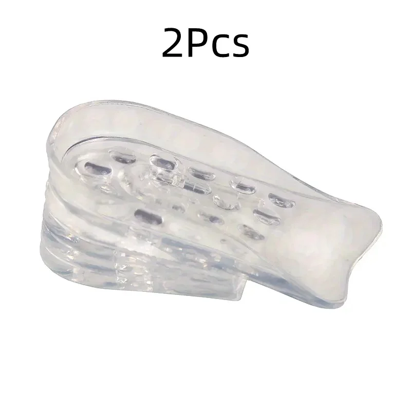 2pcs 5-Layer Adjustable Insoles, Inner Height Increase Comfortable Transparent Heel Cushion