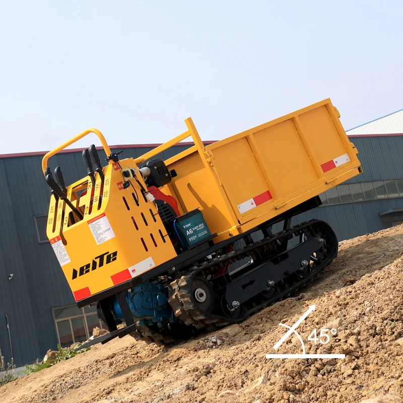 Factory Price 33 KW Crawler Transport Vehicle With Agriculture Rubber Track 1Ton 2Ton 3Ton Mini Dump Truck Wholesale Hot Sale