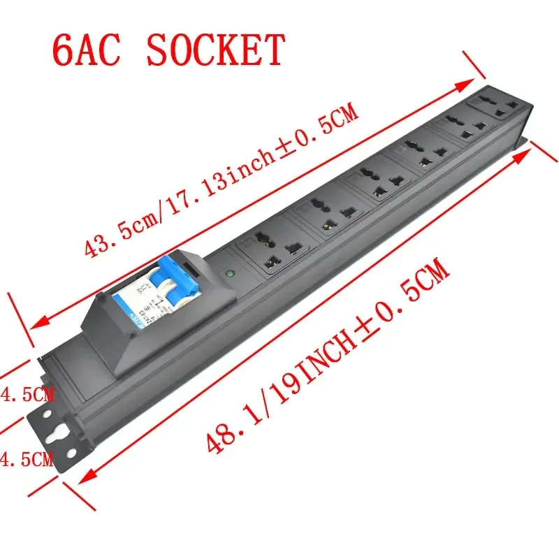 STRIDER RUI PDU Удлинитель сетевого шкафа C14 PORT Portable16A Воздушный переключатель 1-7AC10A Универсальный выходной разъем Беспроводная розетка