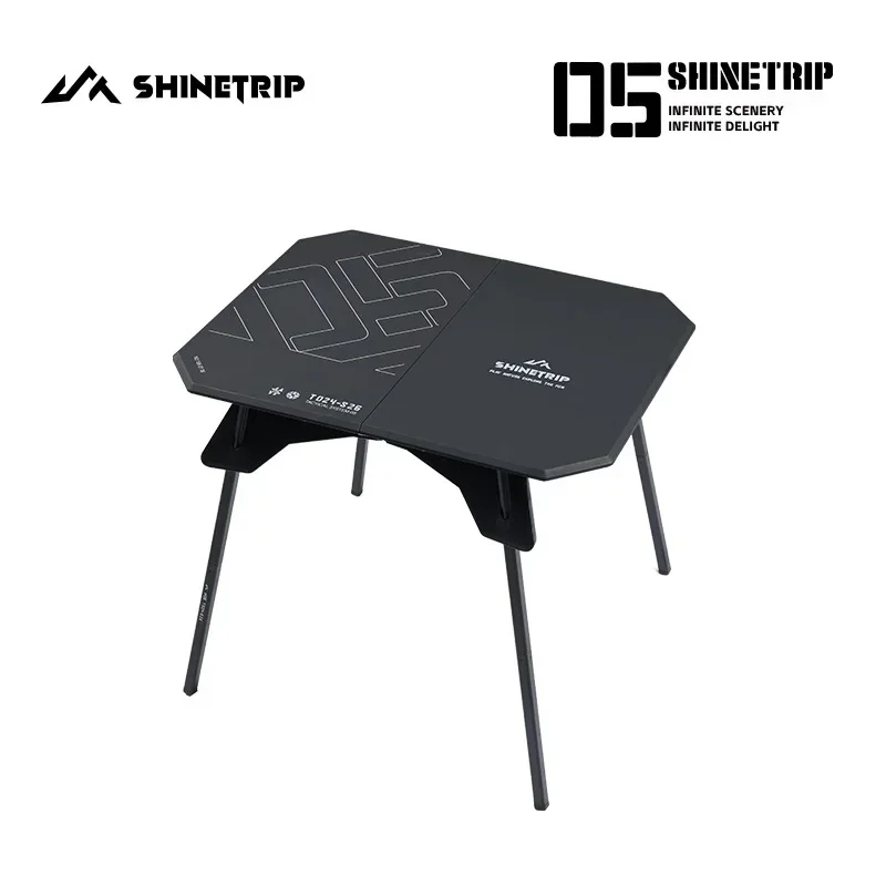 

ShineTrip Camping Tactics Table Aluminum Alloy Dual Purpose Folding Table Outdoor Portable Picnic Fishing Hiking Table