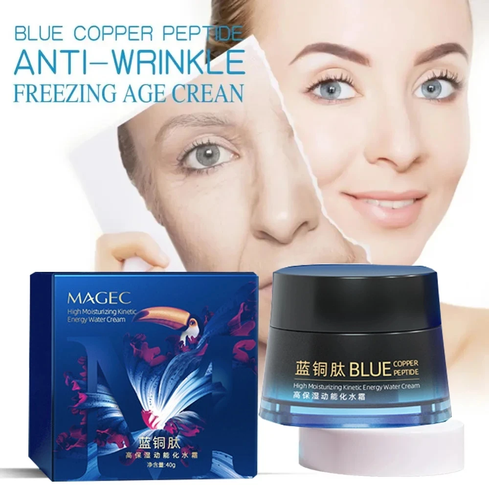 

Blue Copper Peptide Anti-Wrinkle Freezing Age Cream Natural Hydrating Makeup Base Cosmetics for Daily Women Pore Base Skin Care