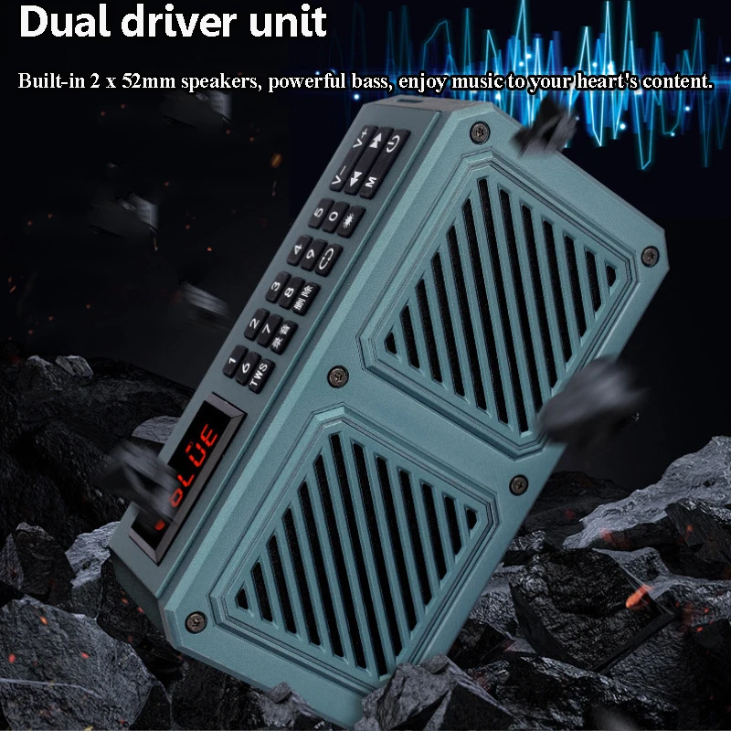 Portable Outdoor Bluetooth Speaker Ultra High Volume Stereo Sound Music Box Wireless MP3 Music Player Support TF Card USB AUX