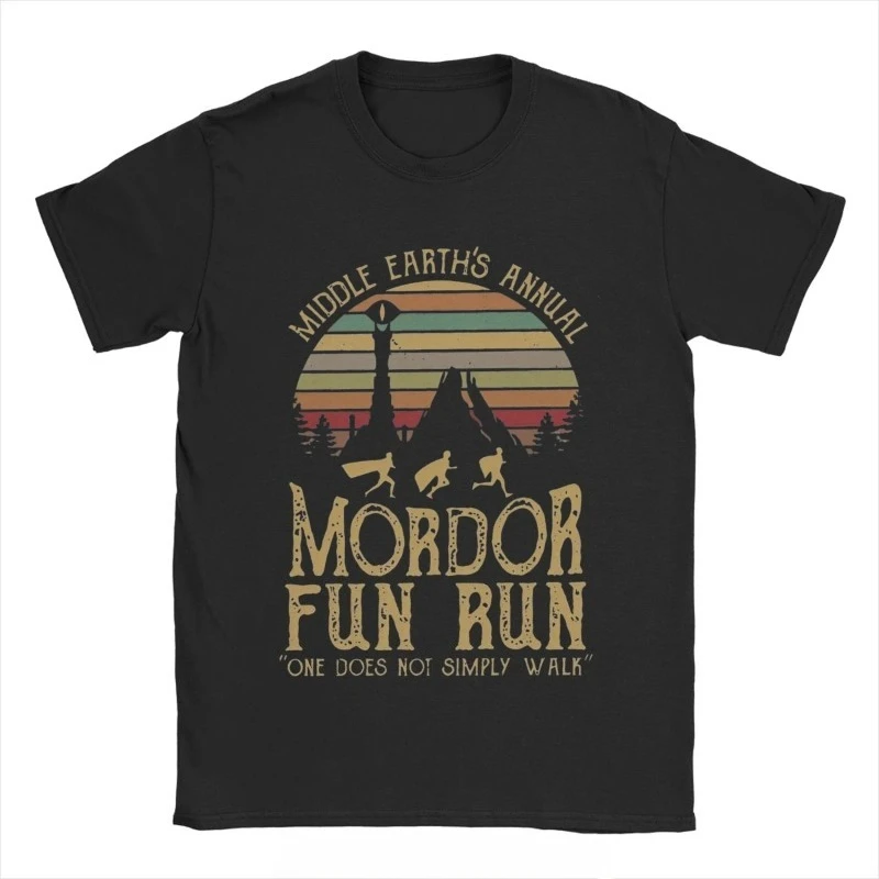 Mordor L-lords Of The R-rings T-shirt Clothing Vintage Short Sleeve Summer O-neck T Shirt Fitness Tshirt